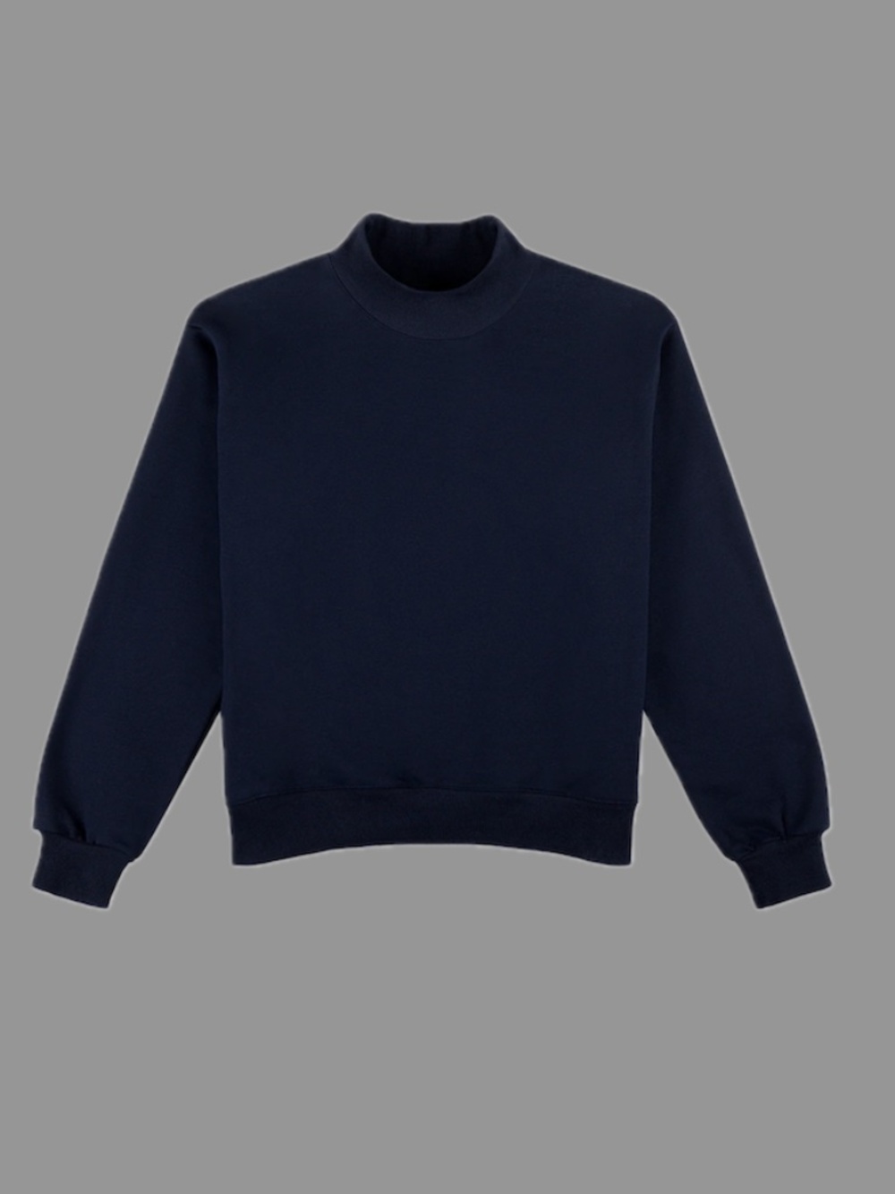 Parke Women's Turtleneck Fleece Sweatshirt in Navy Blue